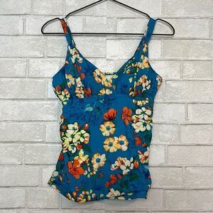 Lands End Tropical Floral Tankini Top 8